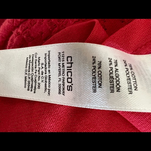 Chicos summer textured ankle length dress textured pattern size 12 (Chicos 2) - Picture 5 of 6